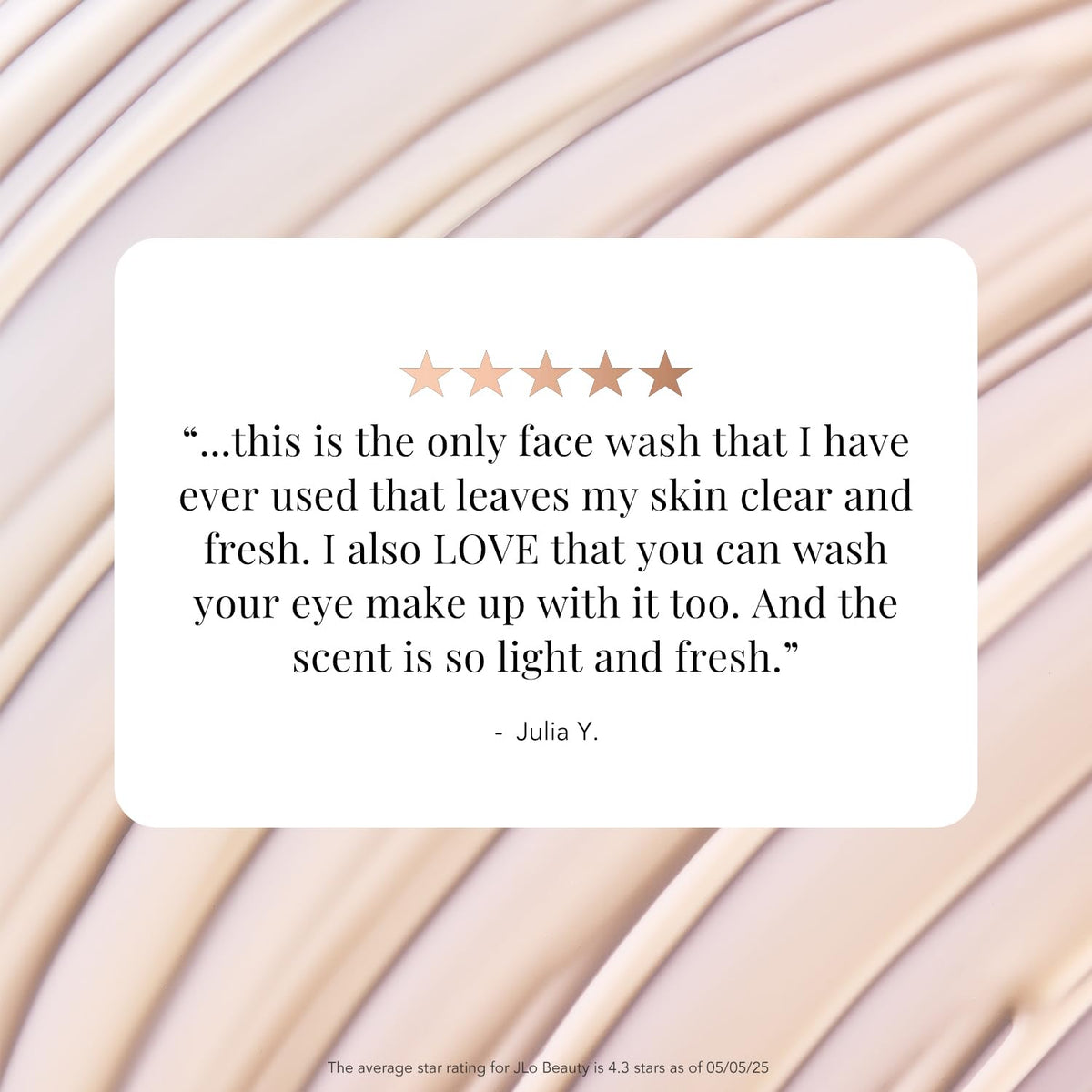 JLO BEAUTY removing makeup demo illustrating effective cleansing