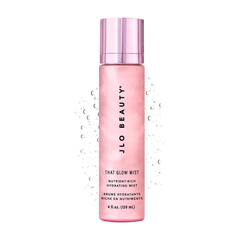 JLO BEAUTY front bottle shot showing sleek packaging and portable size benefits