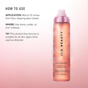 JLO BEAUTY droplet on skin showing lightweight texture and quick absorption