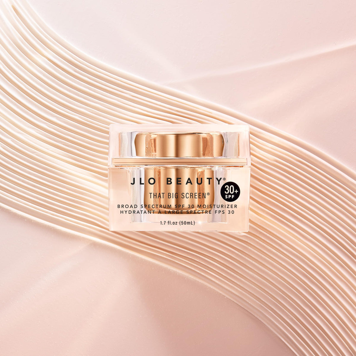 JLO BEAUTY tube cap and label detail highlighting clear SPF information