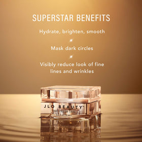 JLO BEAUTY close-up of product applied with fingertip demonstrating smooth glide