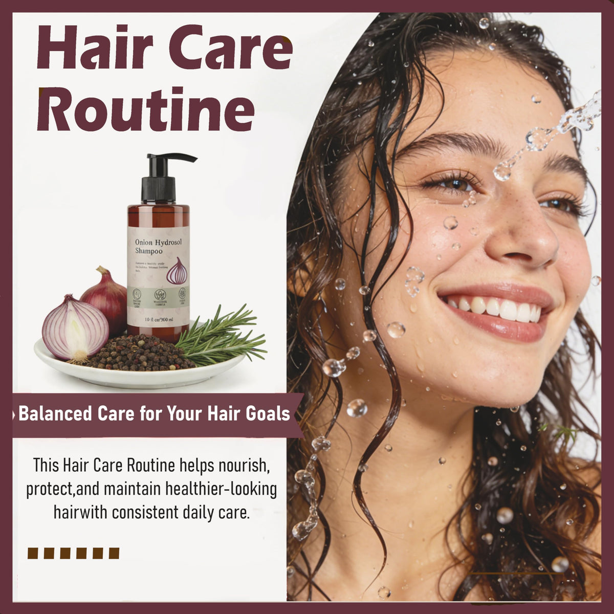 JLQJLQ bottle on bathroom shelf in lifestyle scene conveying daily-use, salon-fresh results