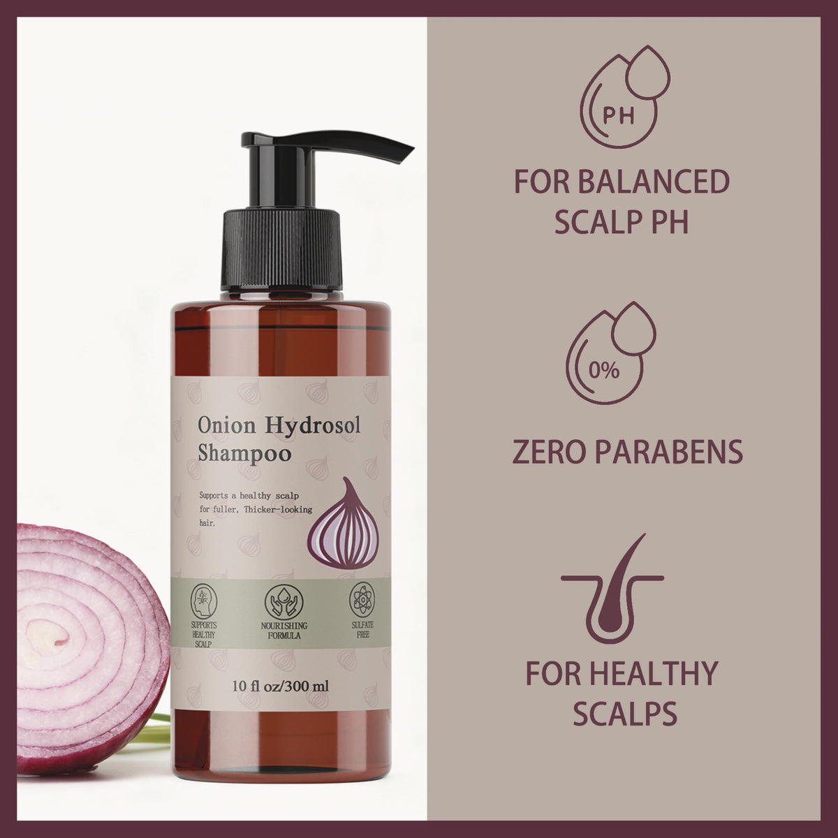 JLQJLQ product staged with rosemary sprigs and onion slices to highlight botanical blend benefits