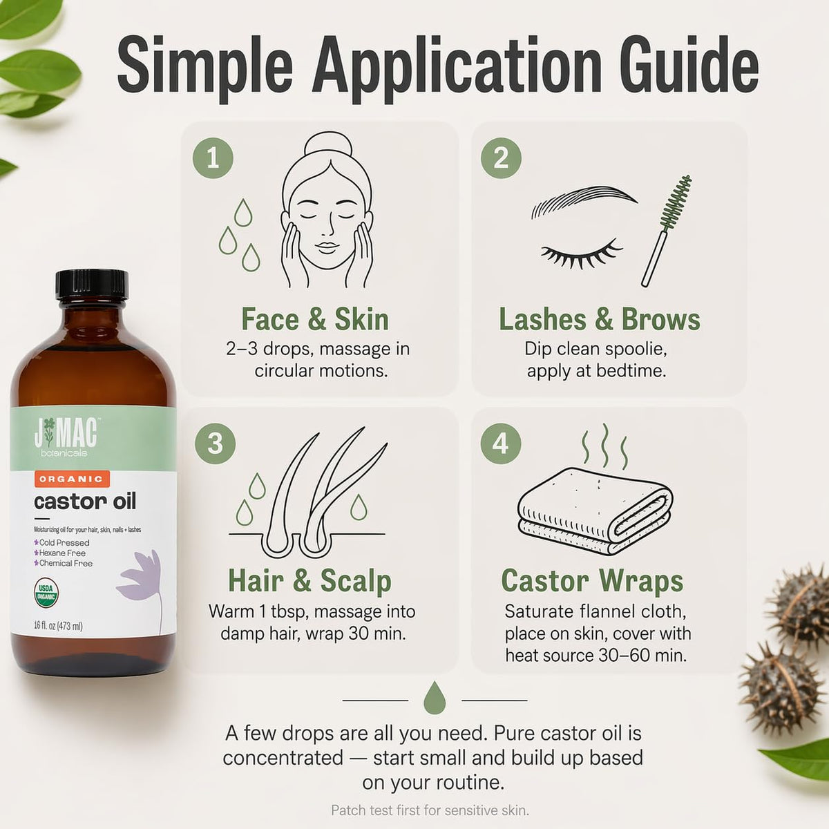 J MAC BOTANICALS massaged into cuticles and nails showing hydration benefit