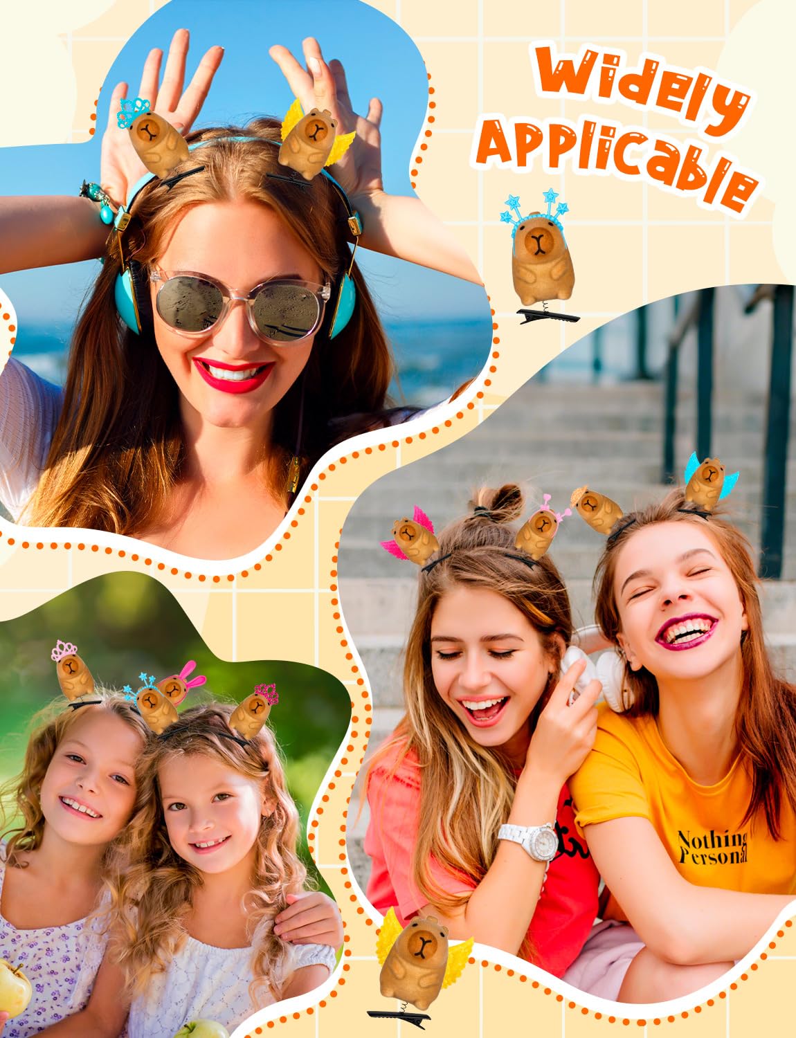 JMZYJZH clip in hair demonstrating secure hold and playful festival style