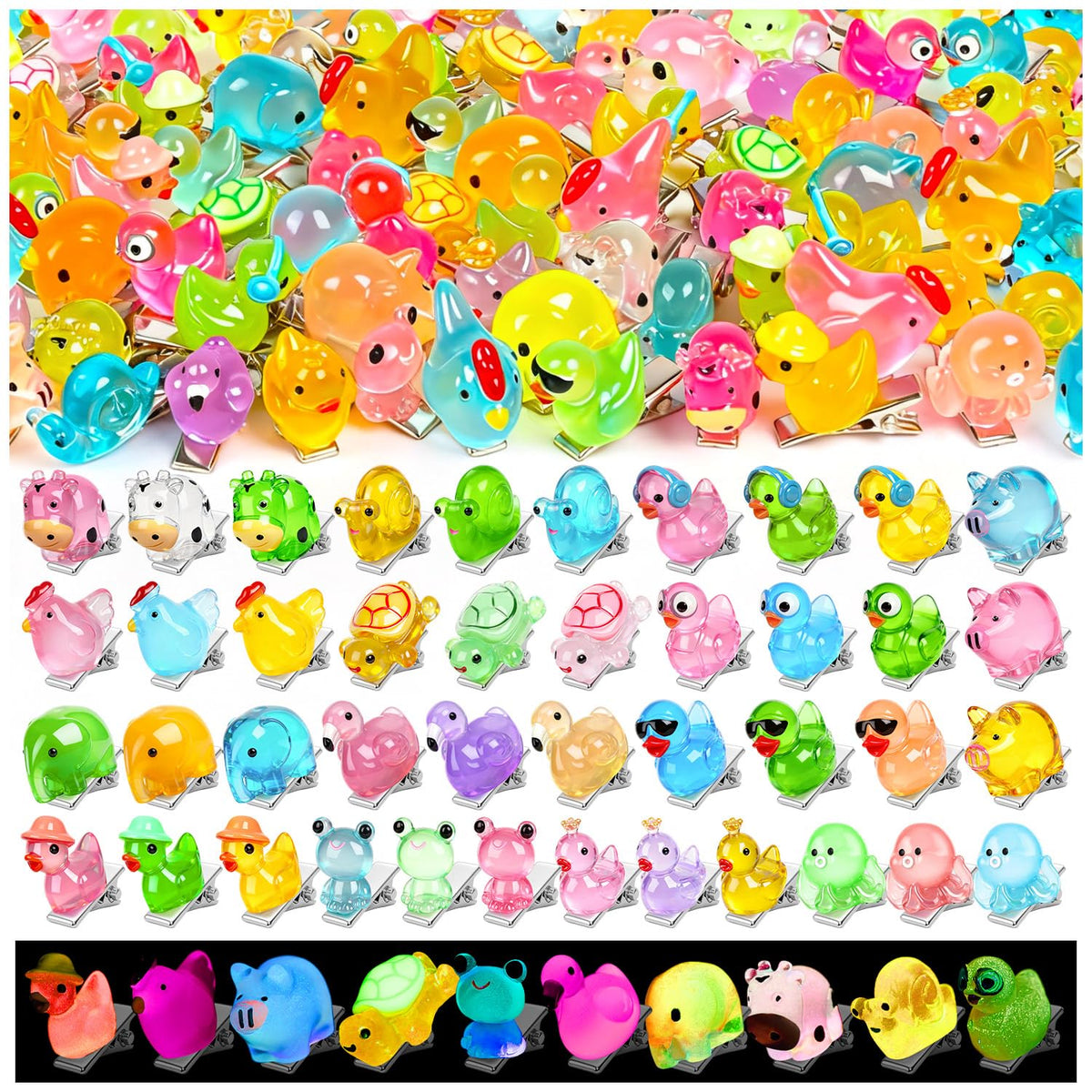 JMZYJZH front packaging showing 42 colorful clips, easy selection benefit