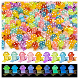 JMZYJZH front pack of 42 mini mushroom clips shows value bundle and variety