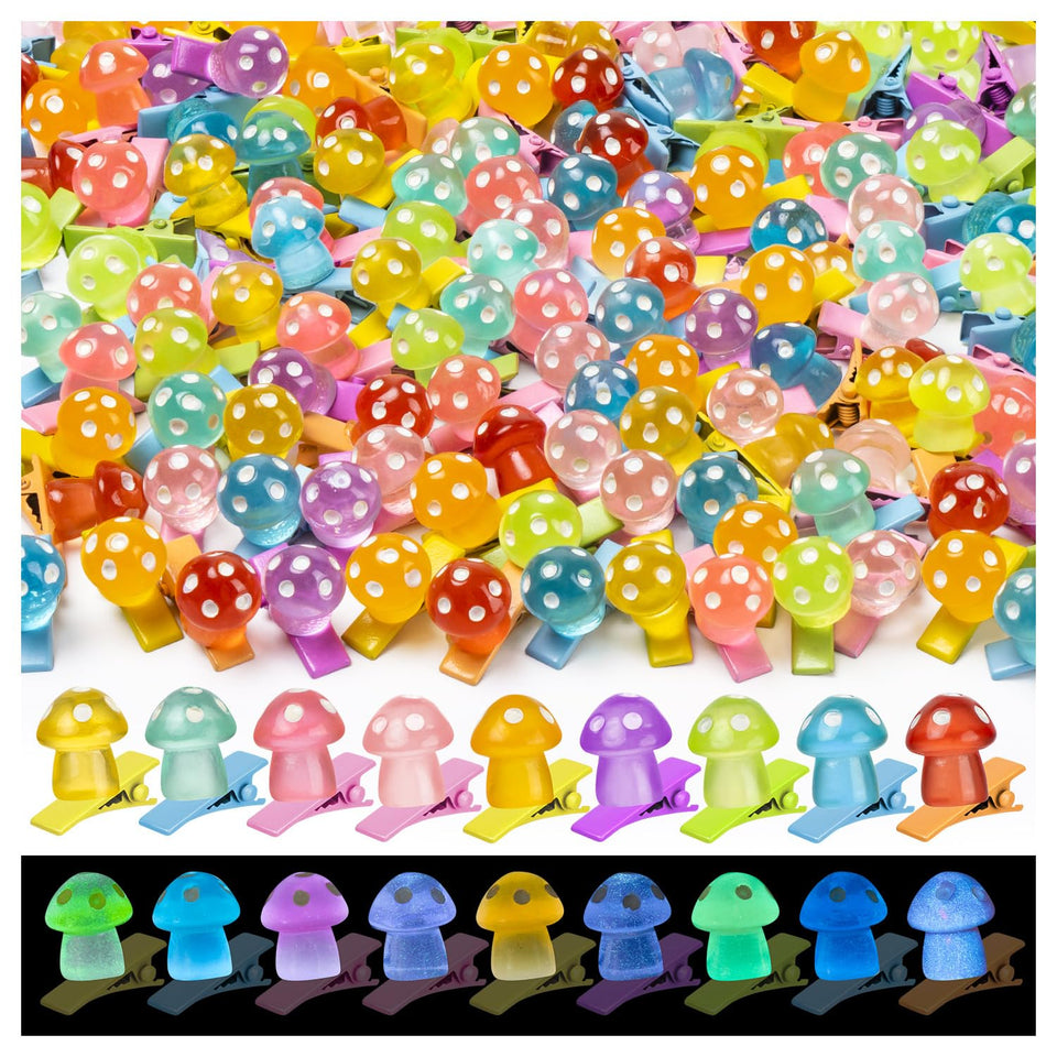 JMZYJZH front pack of 42 mini mushroom clips shows value bundle and variety