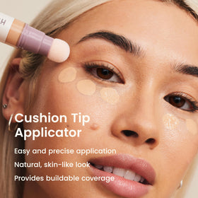 JOAH cushion tip close-up for precise blending and smooth coverage benefit