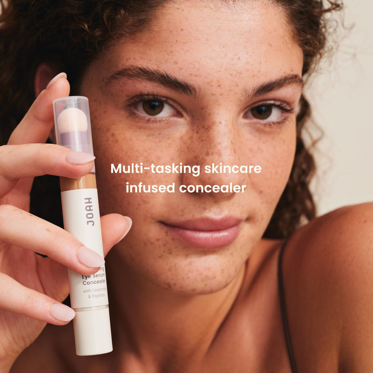 JOAH texture swatch on skin highlighting hydrating finish and medium coverage benefit