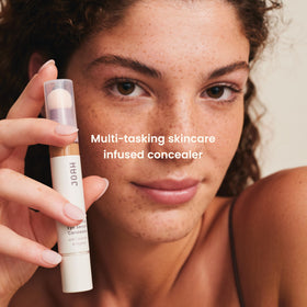 JOAH texture swatch on skin highlighting hydrating finish and medium coverage benefit