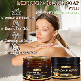 joanssore exfoliating glove included with soap for smoother skin