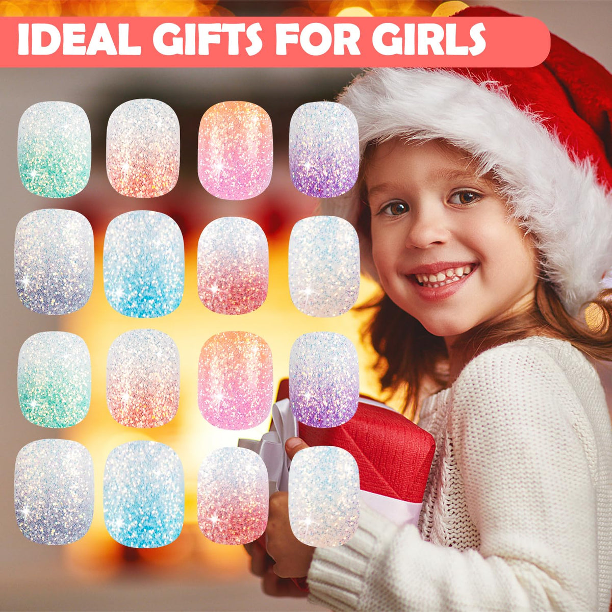 JOAOYO lifestyle image of kids wearing nails for party-ready fun