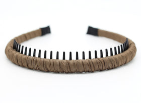 JOBAND headband beside ruler showing 0.8cm width and 1.5cm tooth length for scale