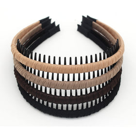 JOBAND front view of four hairbands showing color variety and slim profile for chic hold