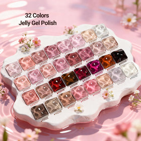 JODSONE display of all 32 jelly gel colors for wide shade selection benefit