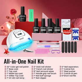 JODSONE 32 gel polish bottles arrayed to show color range and choices
