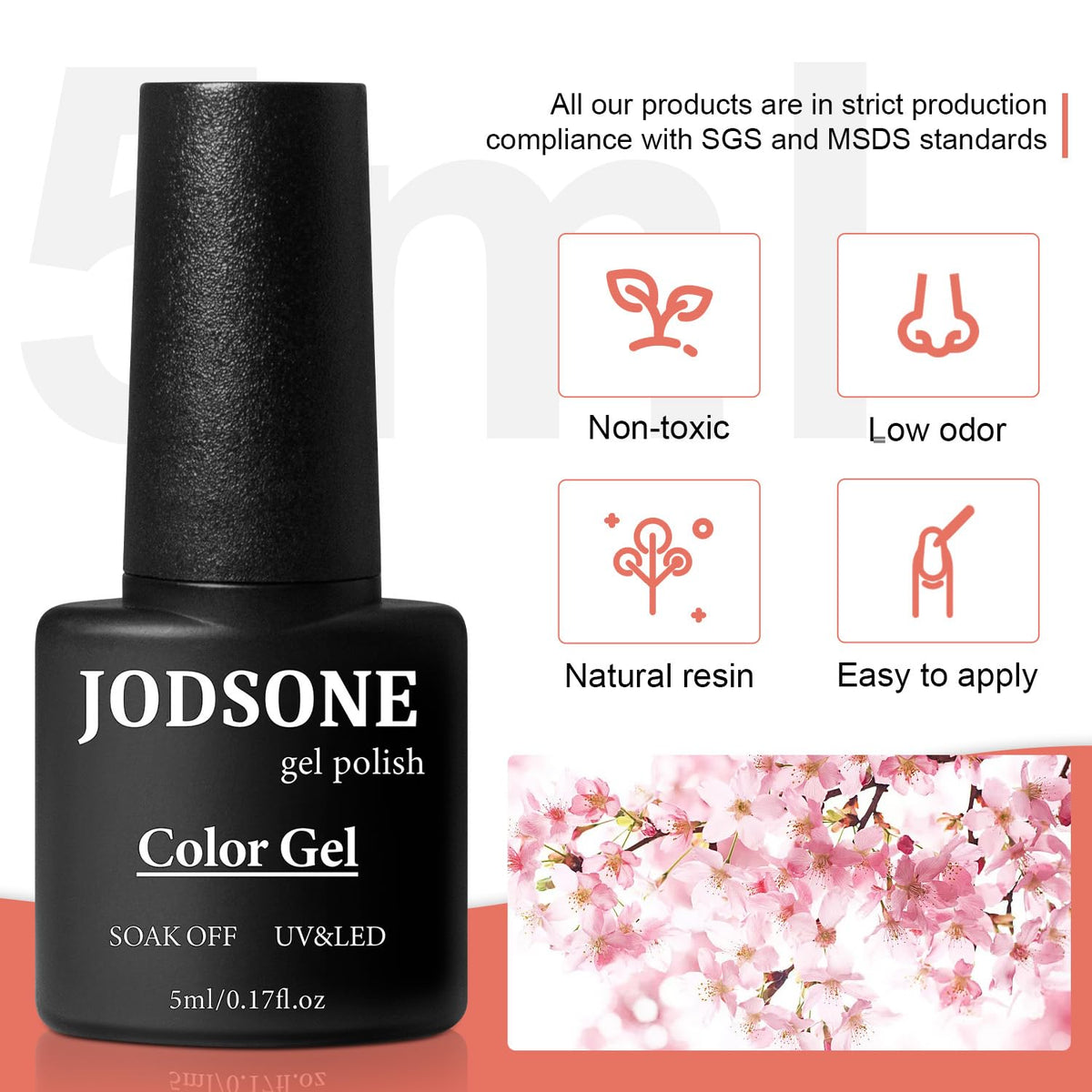 JODSONE 32 gel colors fanned out displaying variety for versatile nail looks benefit choices