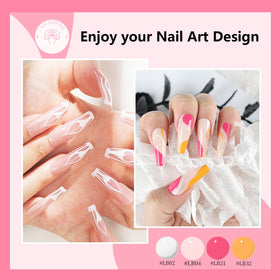 JODSONE applying gel liner to a nail tip demonstrating crisp strokes