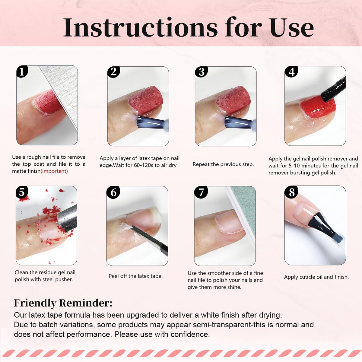 JODSONE before and after gel removal on a nail showing cleaner nail surface