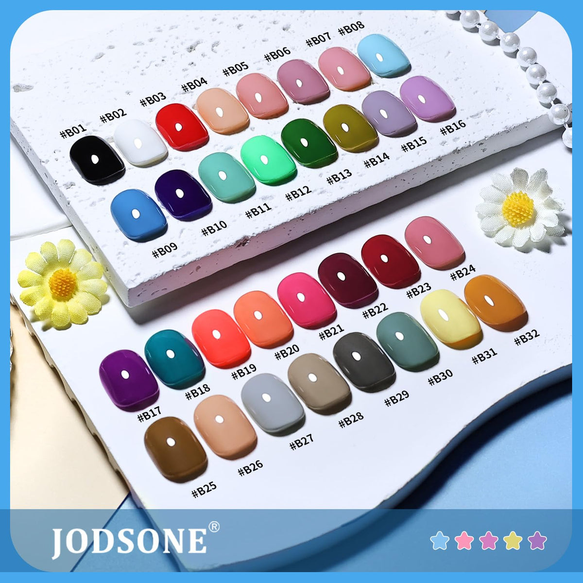 JODSONE bottle close-up label showing polish detail and easy application