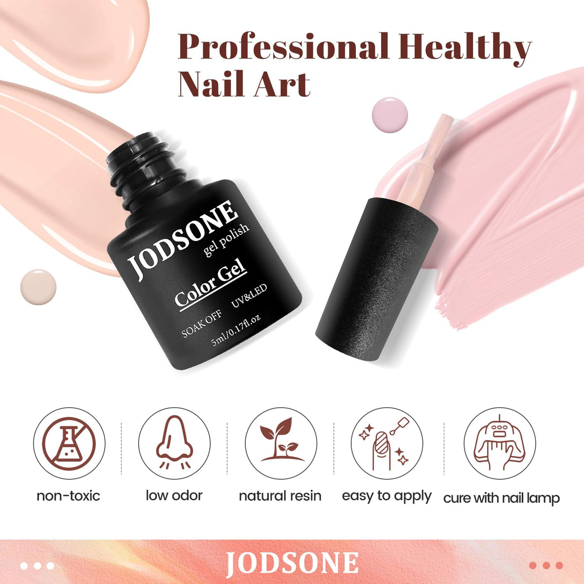 JODSONE bottle label detail highlighting product name and easy-read ingredients
