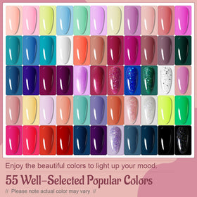 JODSONE colorful 55 gel polish bottles displayed for easy selection