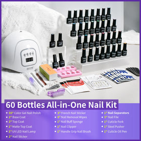 JODSONE 55 gel polish color array flat lay, demonstrates shade variety