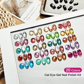 JODSONE finished manicure lifestyle shot showing glossy cat eye nails for salon-quality look