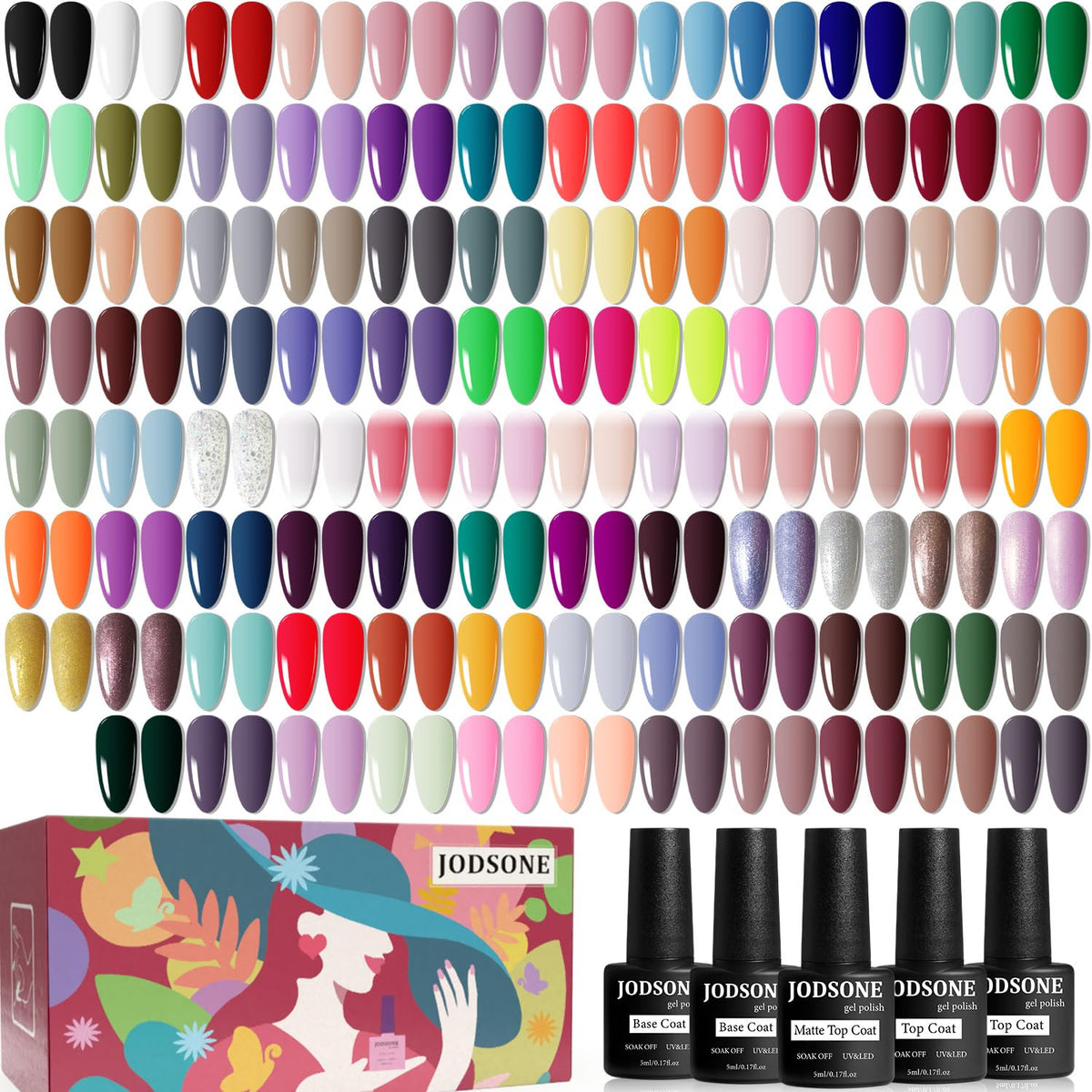 JODSONE front packaging showing full 100-piece kit and colors benefit easy selection