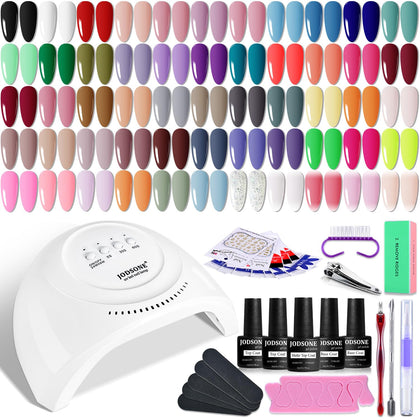 JODSONE front packaging showing full 60-piece kit and included lamp for easy setup