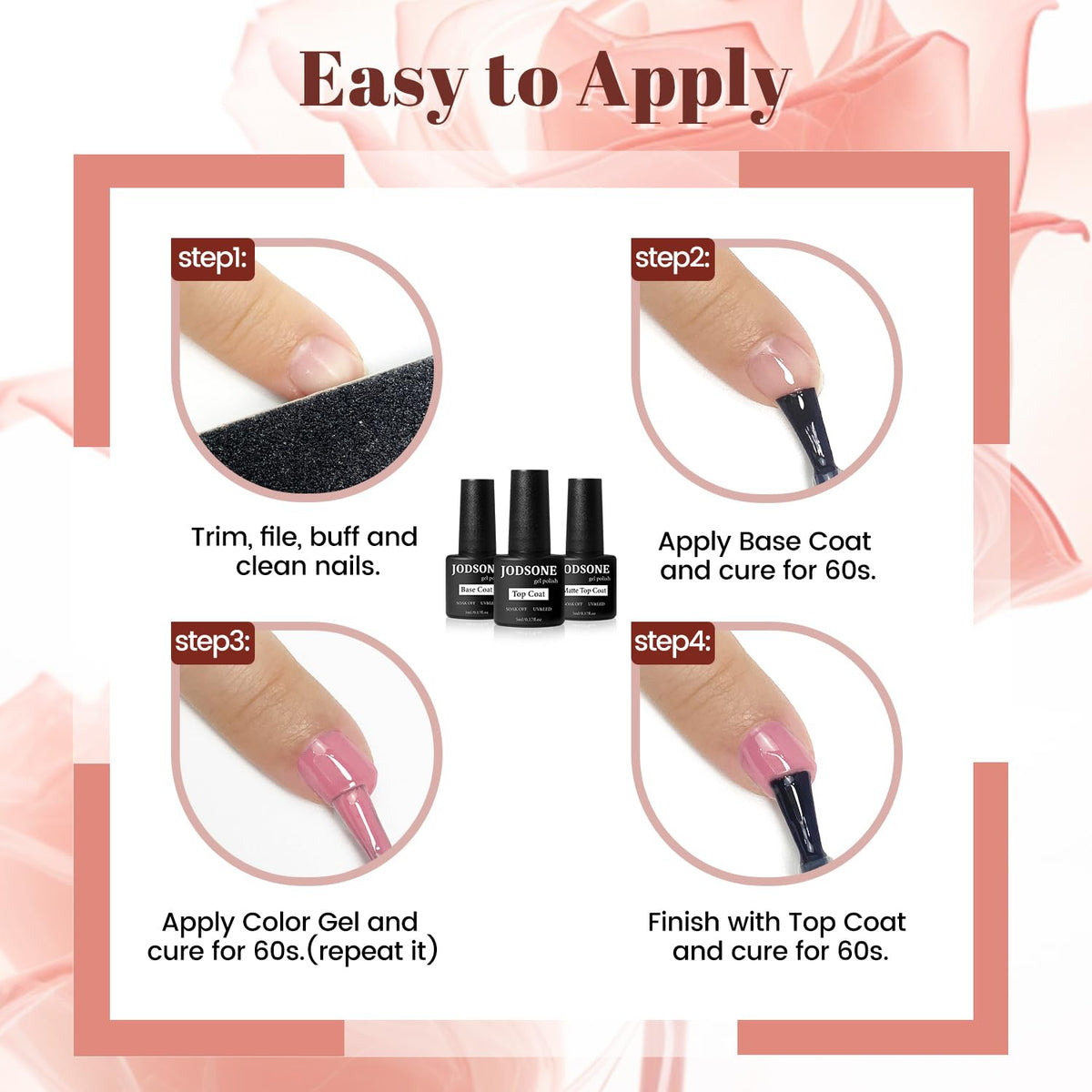 JODSONE manicure in use at home showing DIY application and salon-like results