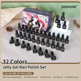 JODSONE in-use manicure application curing under lamp — professional-looking results