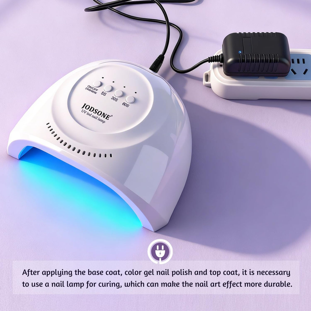 JODSONE kit lifestyle manicure scene showing salon-quality results at home
