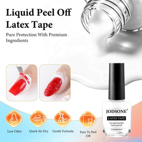 JODSONE latex liquid being applied to nail edge to protect skin
