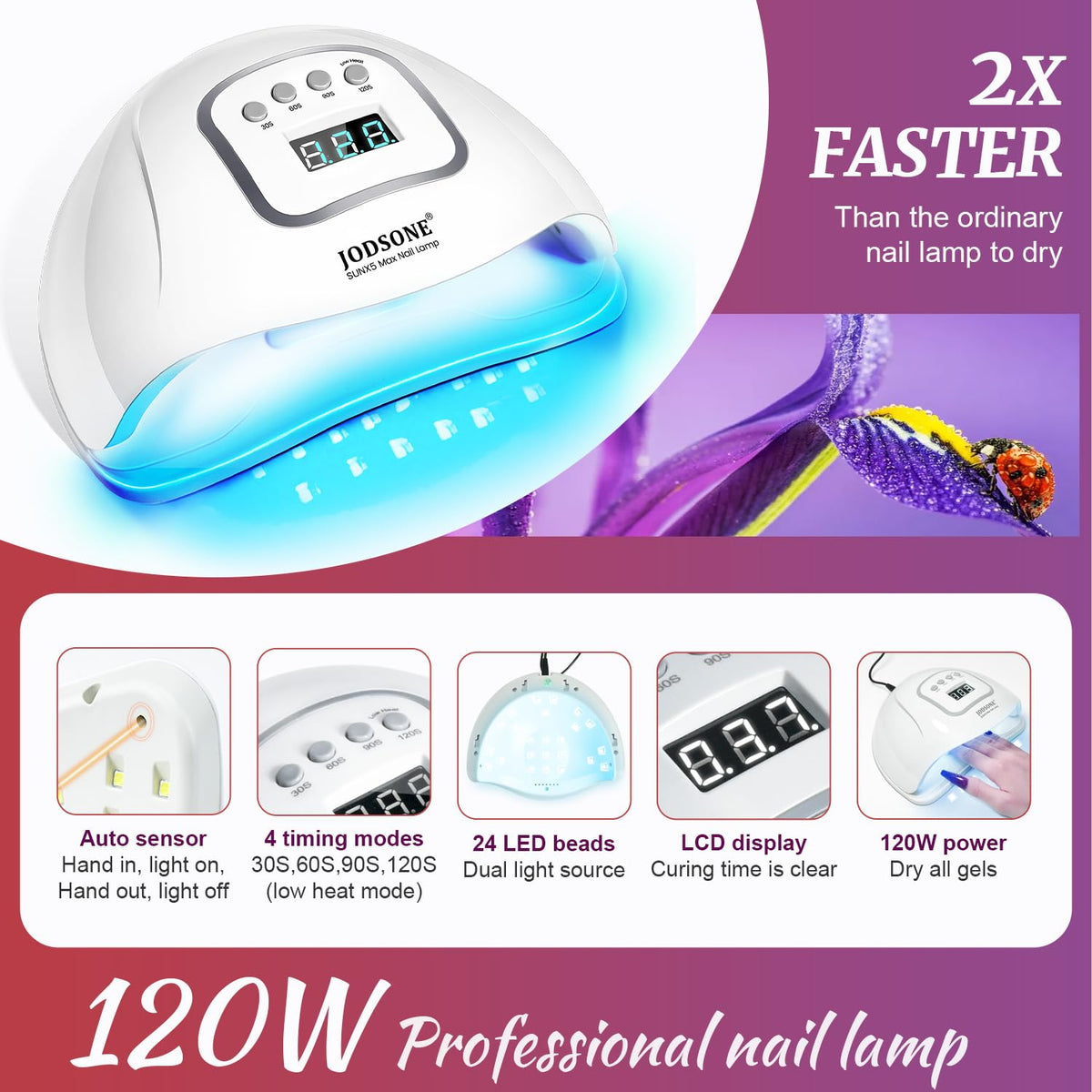 JODSONE manicure tools layout including files and buffers for salon prep