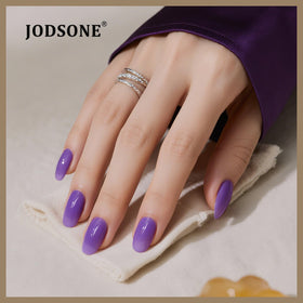 JODSONE matte and glitter samples on tips — interchangeable finishes for variety