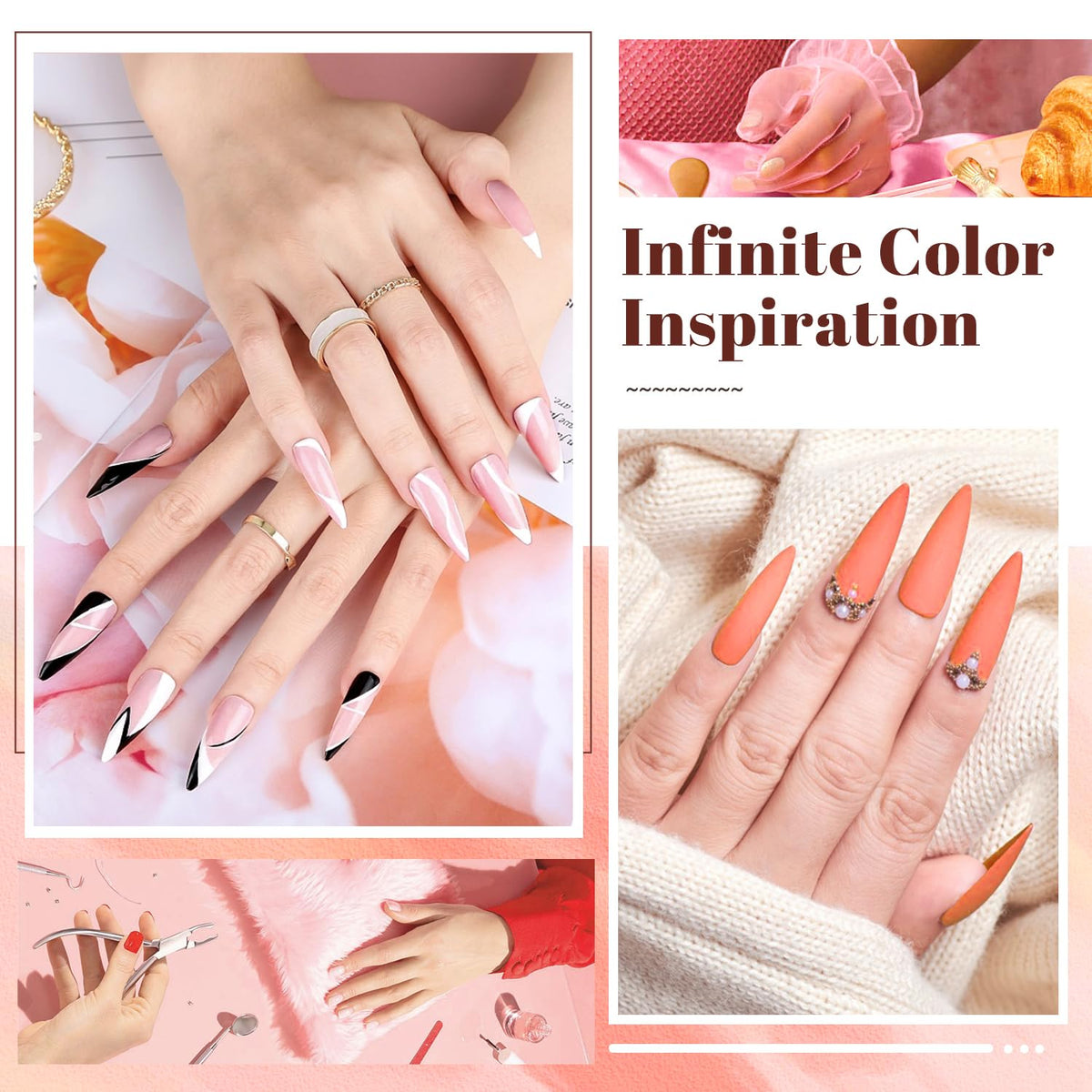 JODSONE matte top coat effect transforming glossy nails to a soft satin look