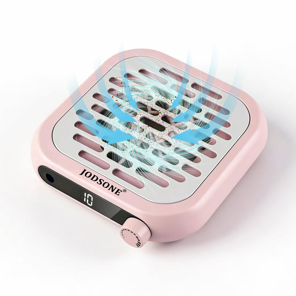 JODSONE front view of pink mini dust collector, compact and efficient