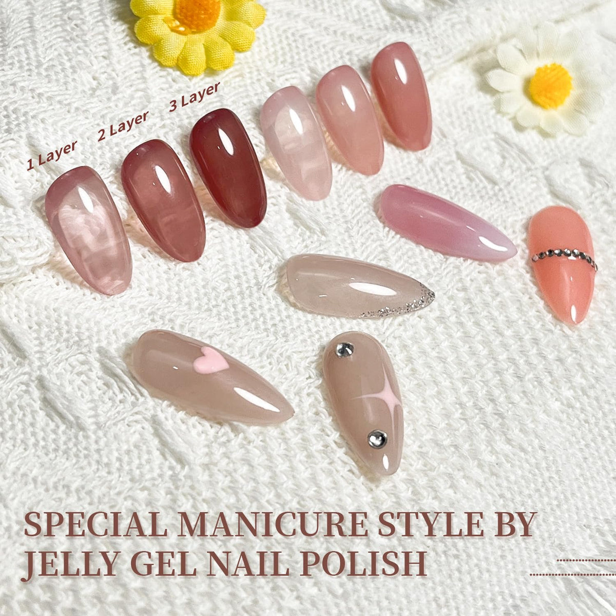JODSONE model hand wearing cured jelly shades showing natural glow