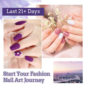 JODSONE model hands with painted nails demonstrating salon-style results