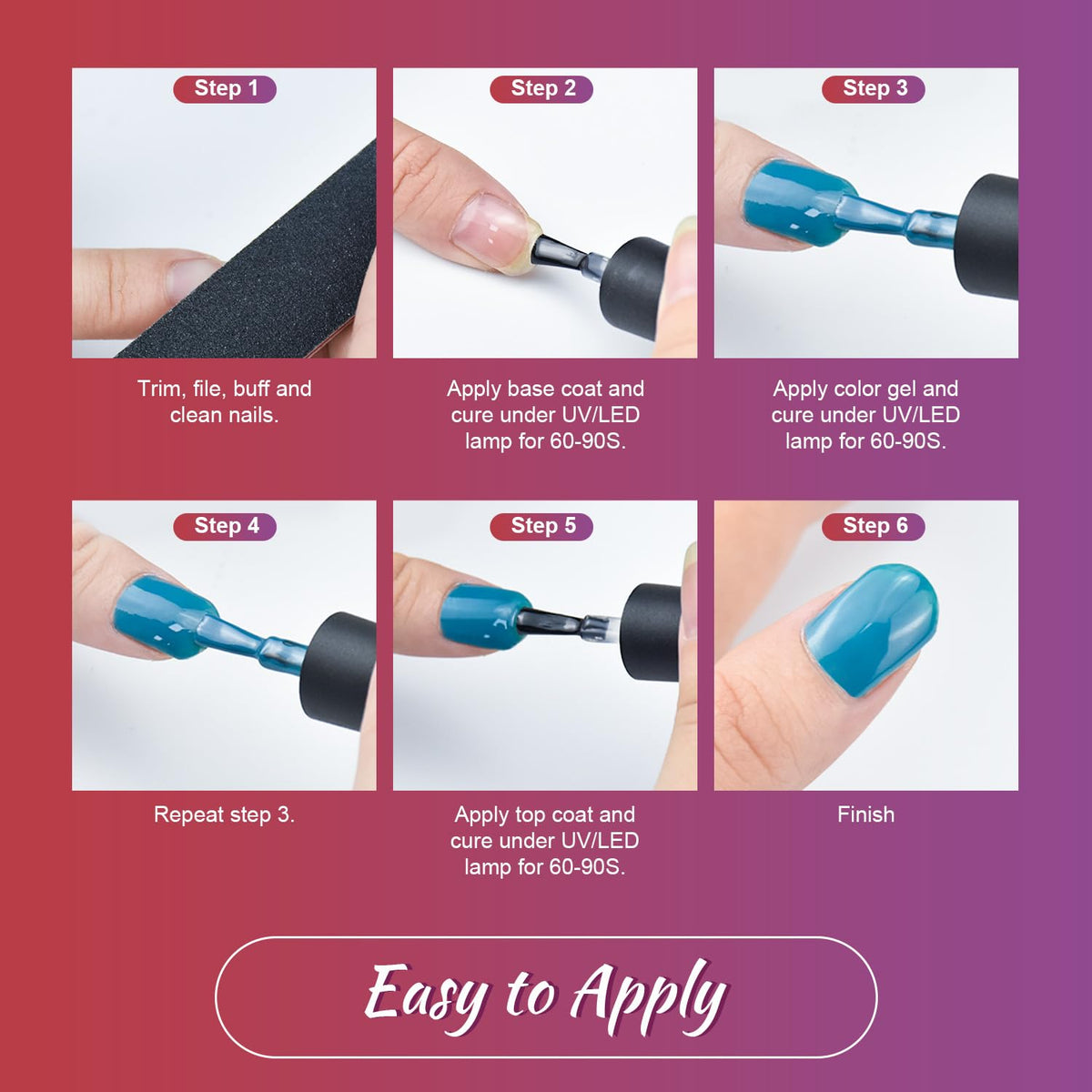 JODSONE polish being applied to a nail illustrating smooth, even coverage