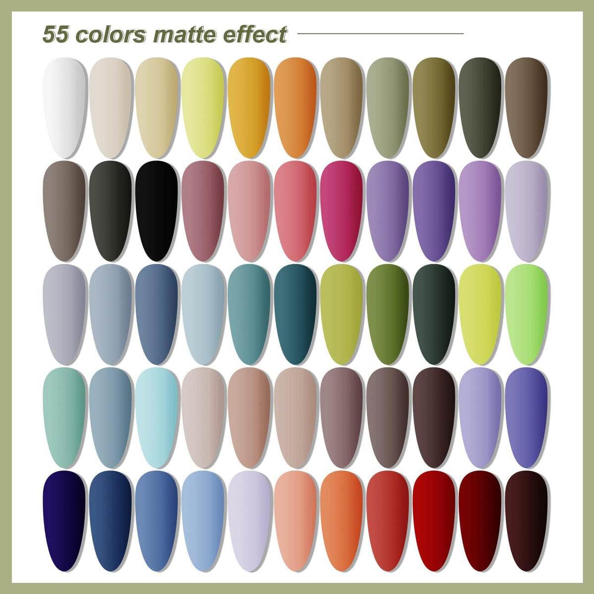 JODSONE polish swatches on wheel showing shade selection advantage