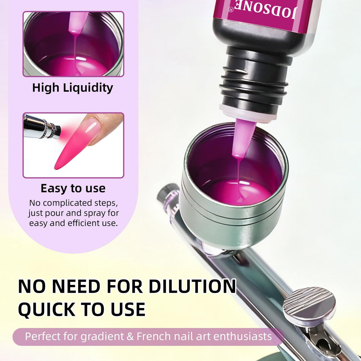 JODSONE bottles next to ruler showing compact size and easy storage