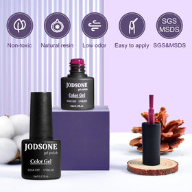 JODSONE size comparison hand scale showing bottle proportions