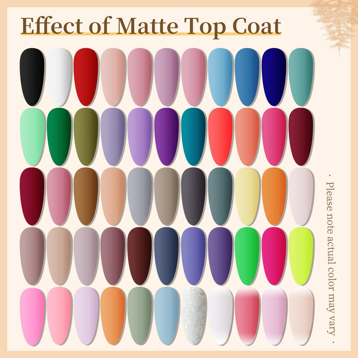 JODSONE swatches on nail wheel displaying true color range for accurate selection