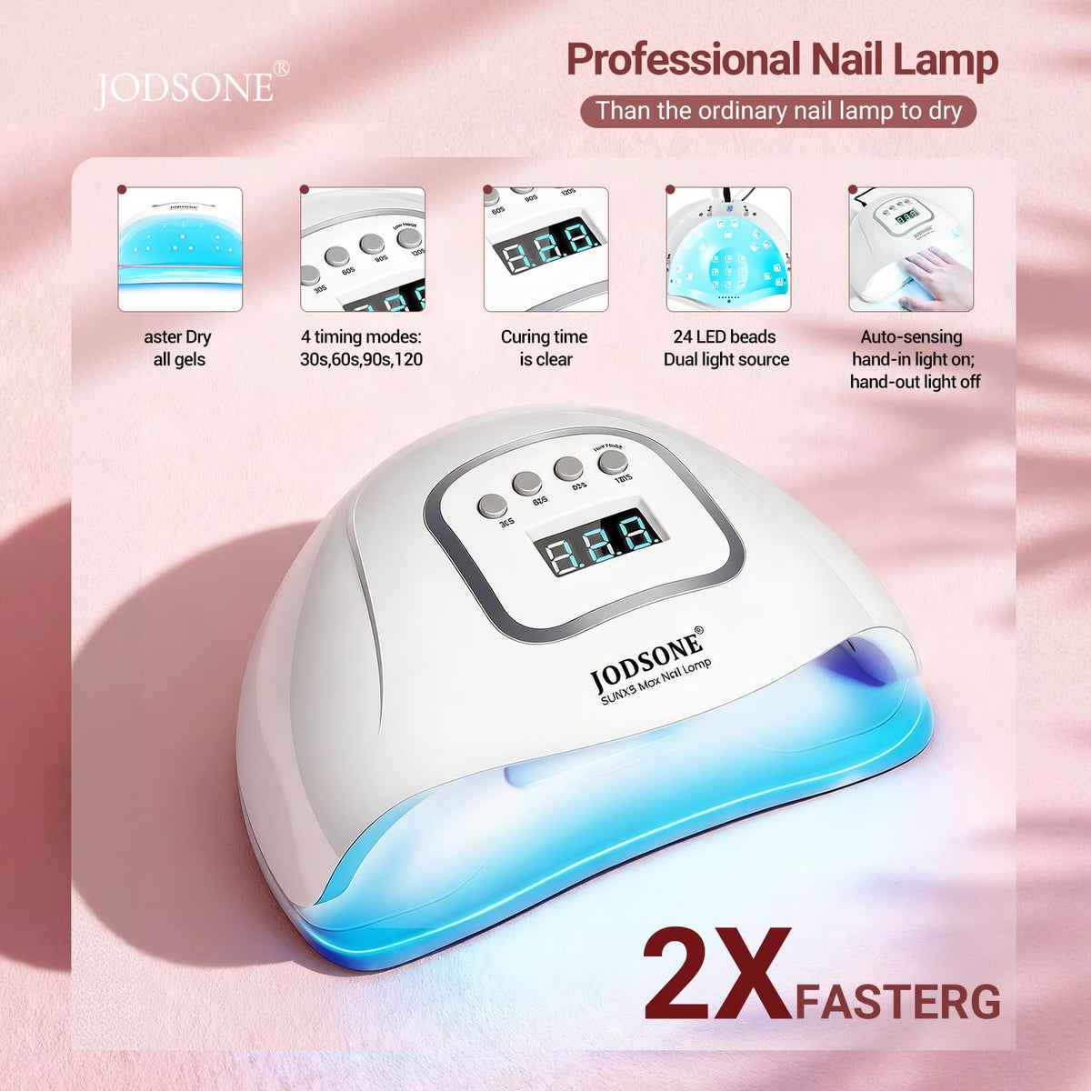 JODSONE manicure tools and accessories laid out for complete at-home use