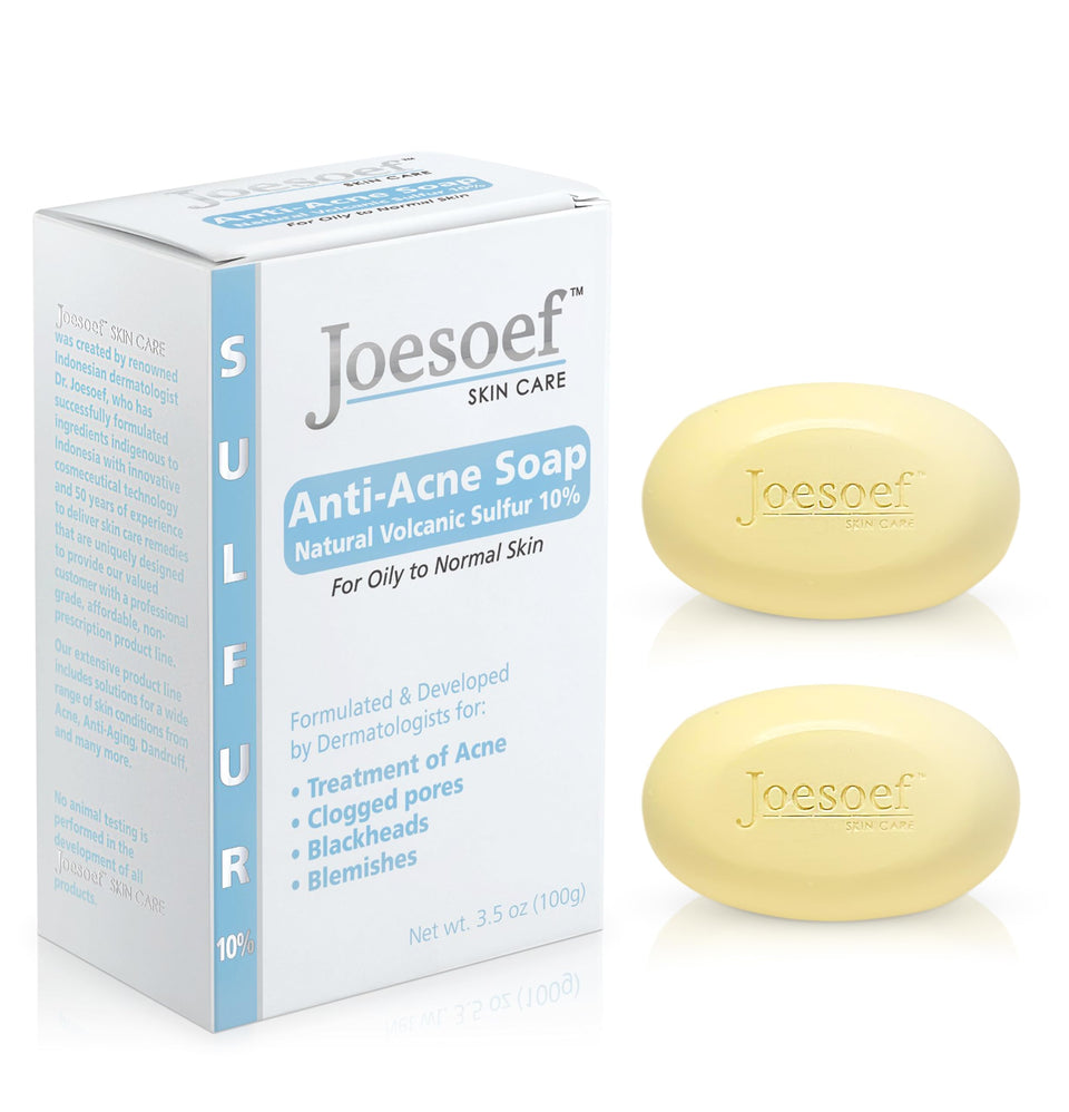 JOESOEF front packaging showing medicated sulfur soap and benefits