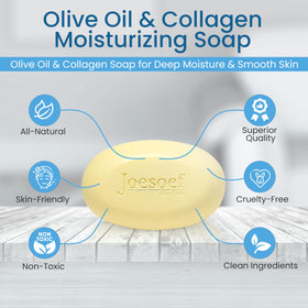 JOESOEF close-up of soap texture and creamy lather demonstrating rich hydration