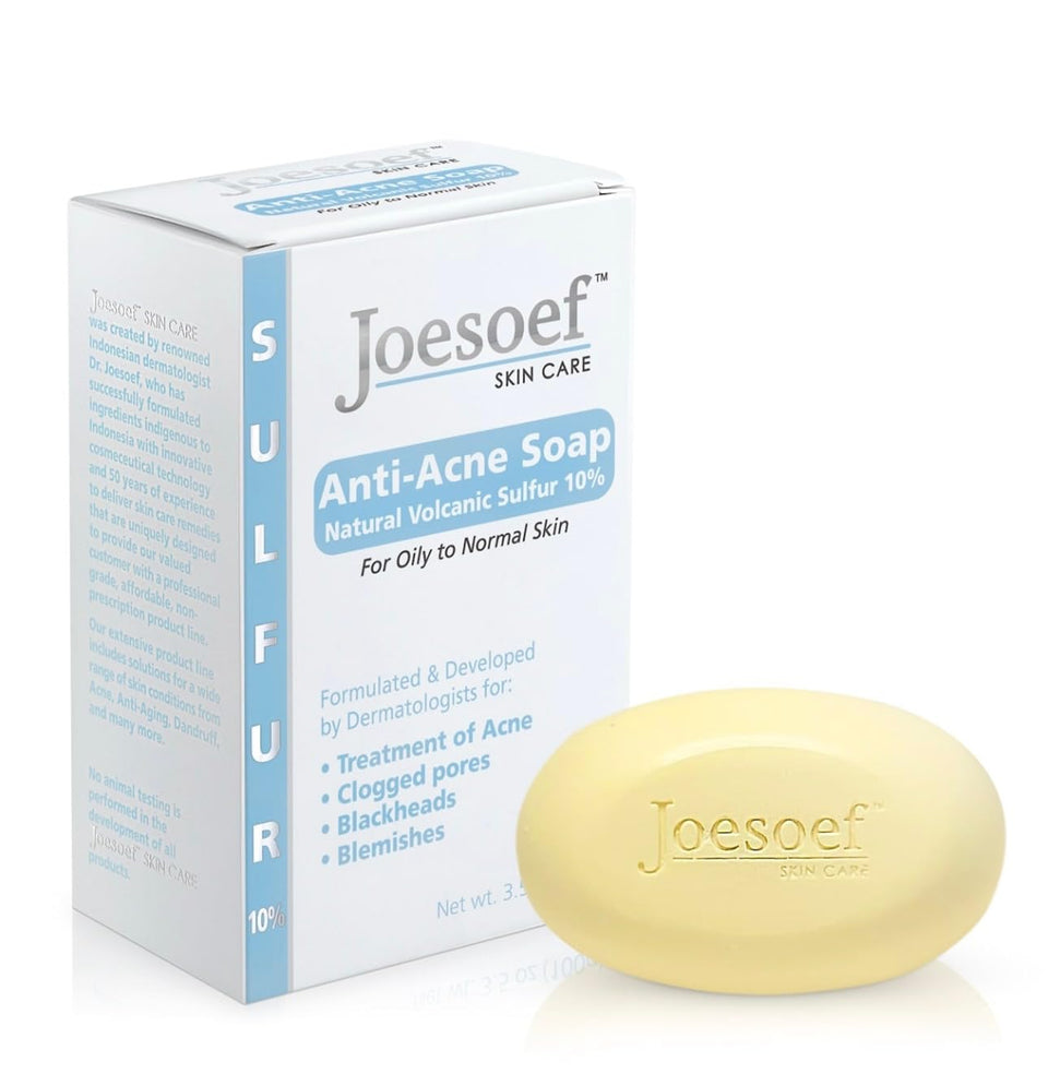 JOESOEF SKIN CARE front packaging showing 100g bar and benefits